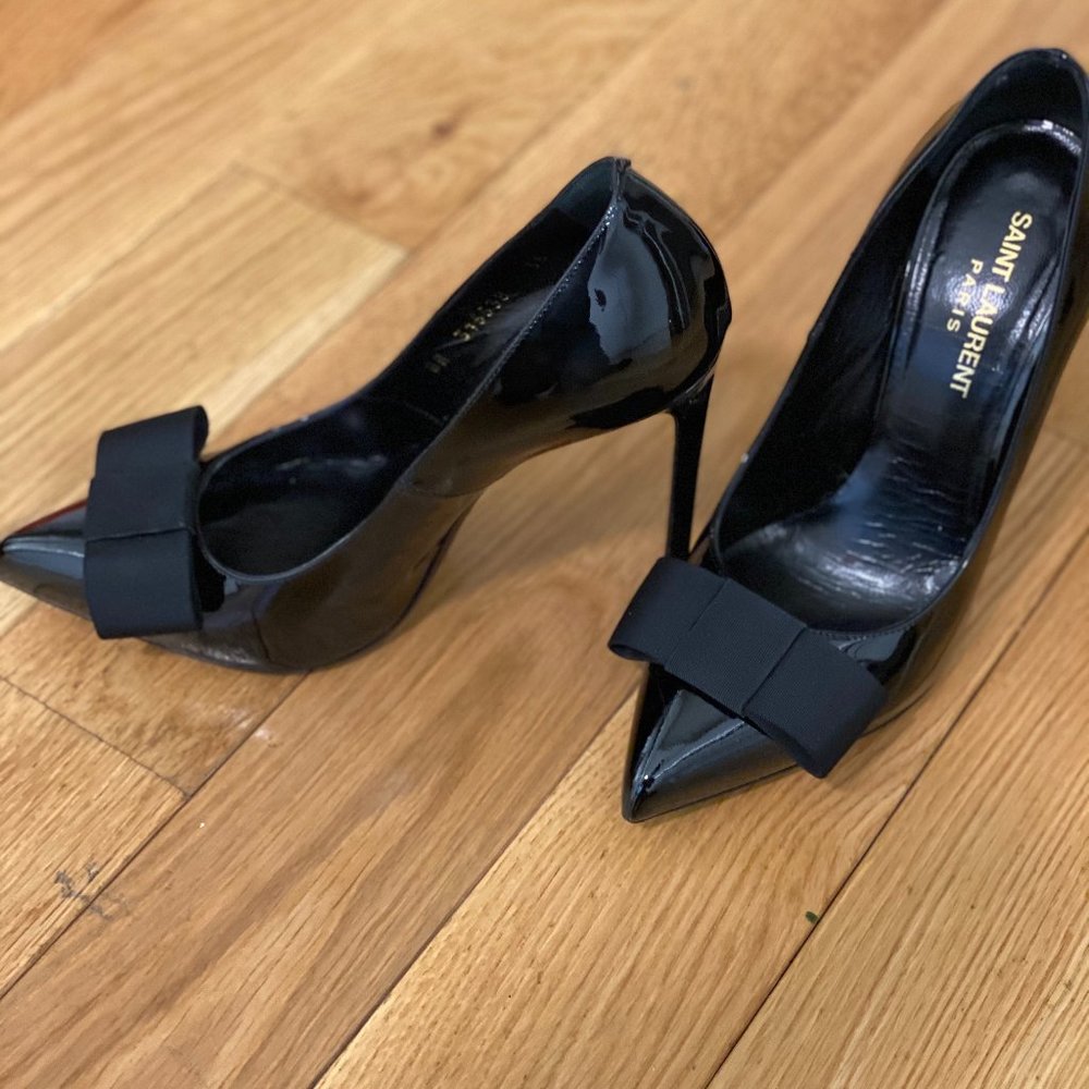 COPY - Patent Leather Saint Laurent Heel 6